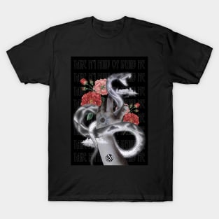 edgy and dark snake and flower T-Shirt